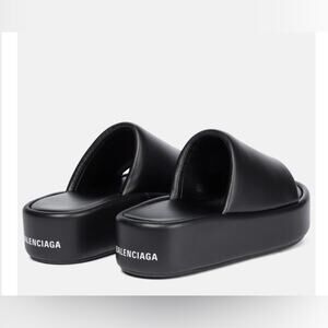 Balenciaga Rise Black Platform Slide Slides Size 40 (10)